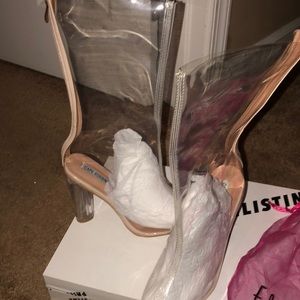 size 10 clear fashion nova boots